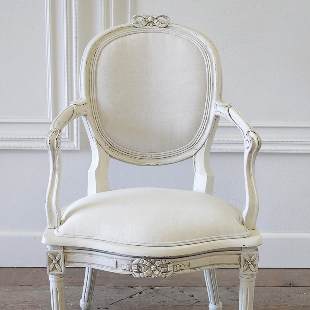 Modern Wooden Upholstered Armchair