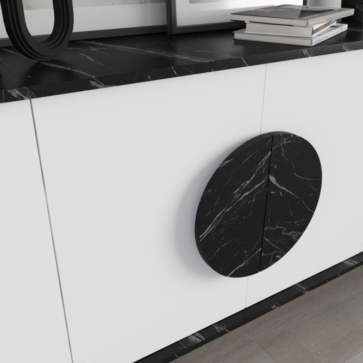 Natural Wooden Finish Sideboard