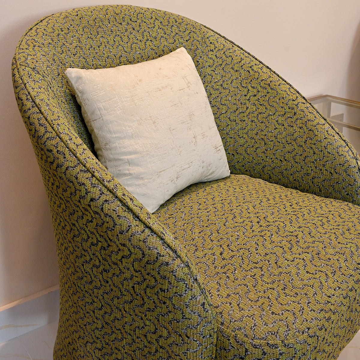 Textured Barrel Chair