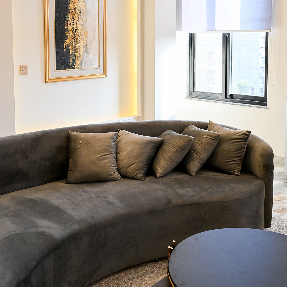 Large Curved Couch