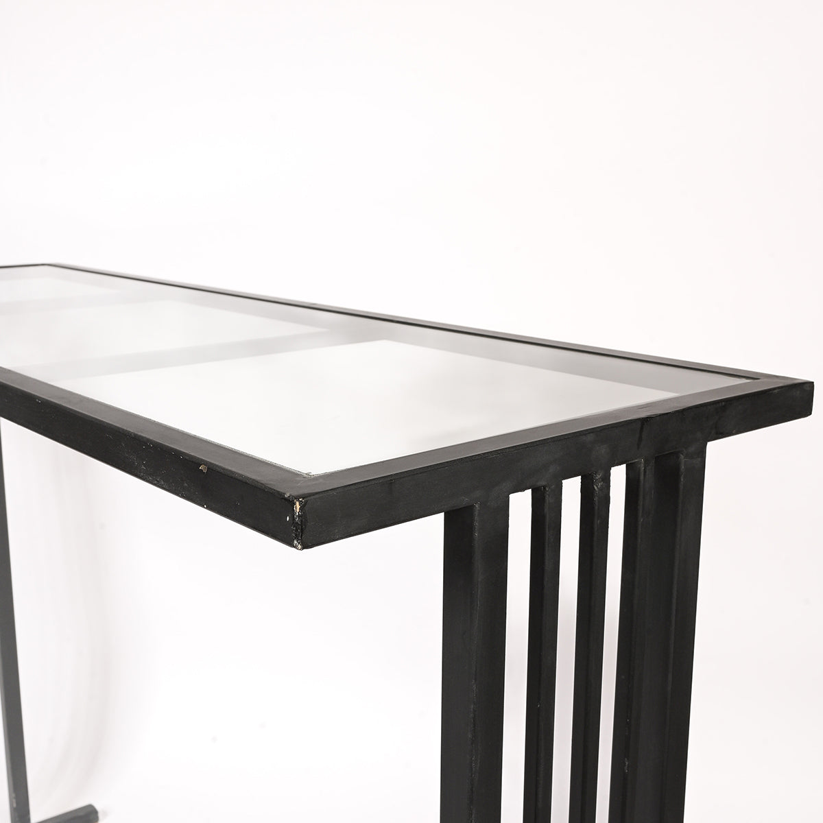 Glass Top Console Table