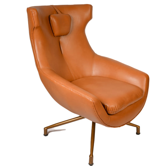 Leather Swan Chair