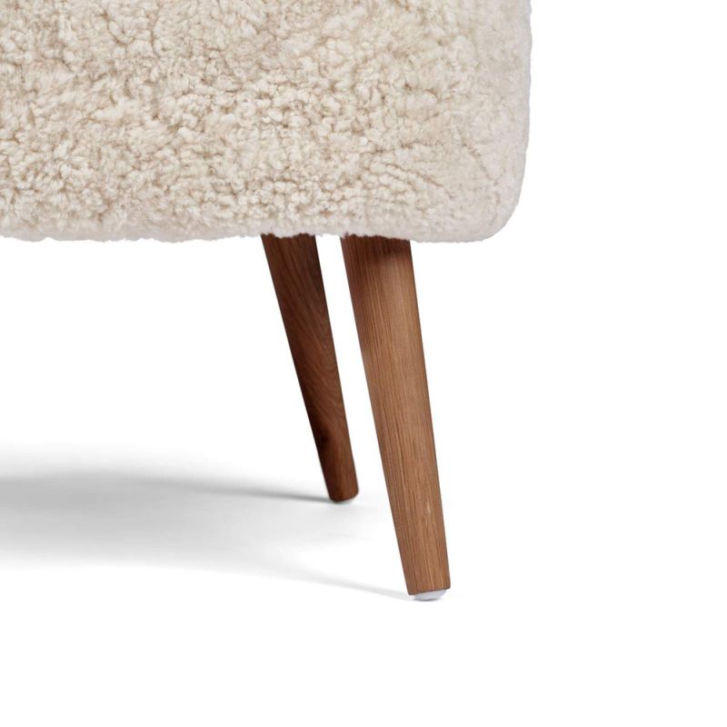 Lounge Chair With Sheepskin Upholstery