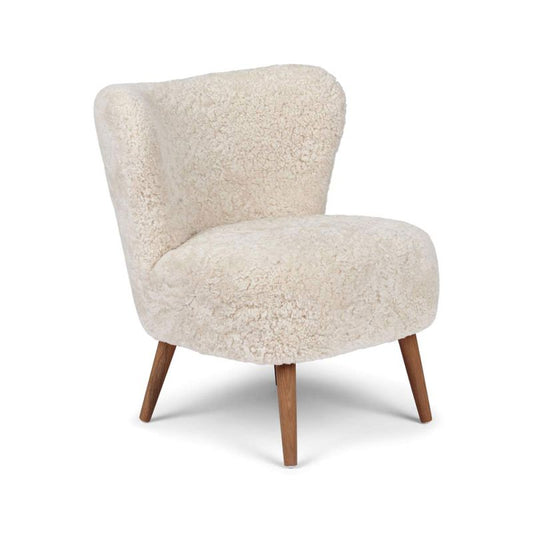 Lounge Chair With Sheepskin Upholstery