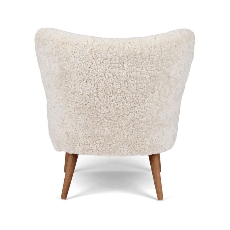 Lounge Chair With Sheepskin Upholstery
