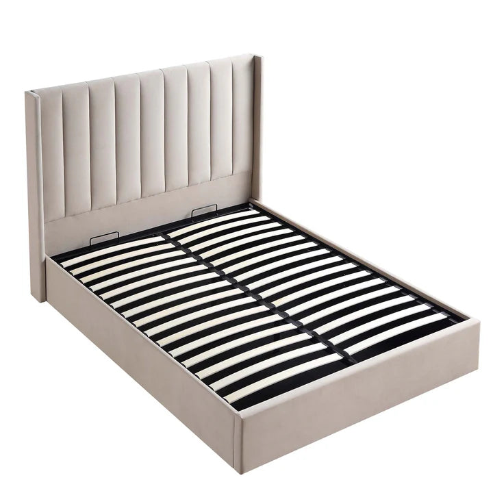 Wingback Silhouette Upholstered Bed