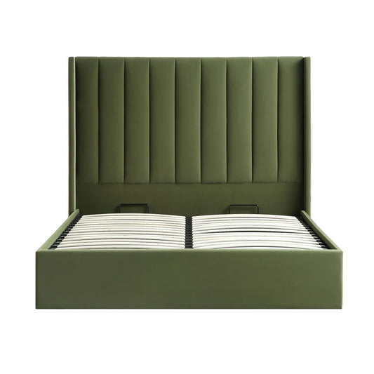 Wingback Silhouette Upholstered Bed