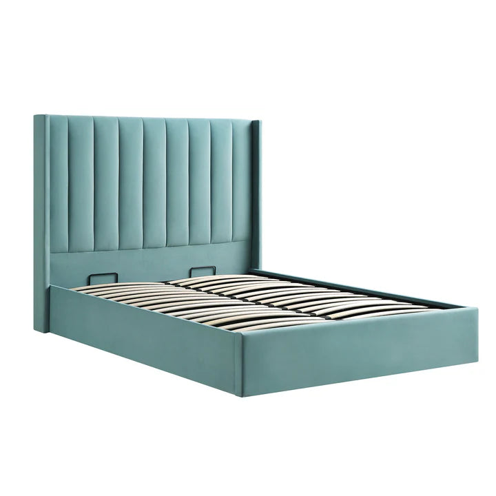 Wingback Silhouette Upholstered Bed
