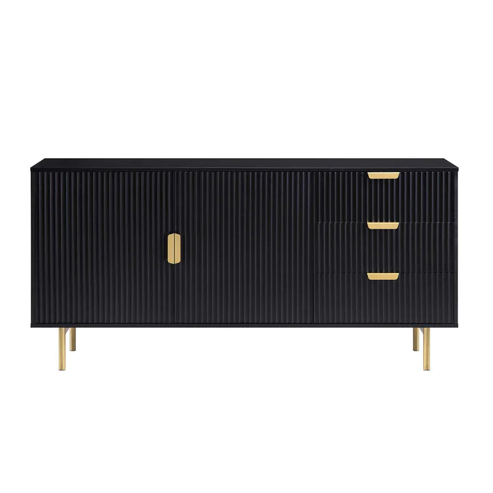 Sideboard With Gold Handles & Legs