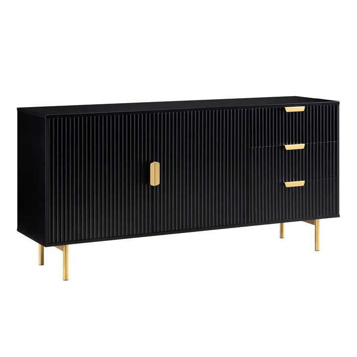 Sideboard With Gold Handles & Legs