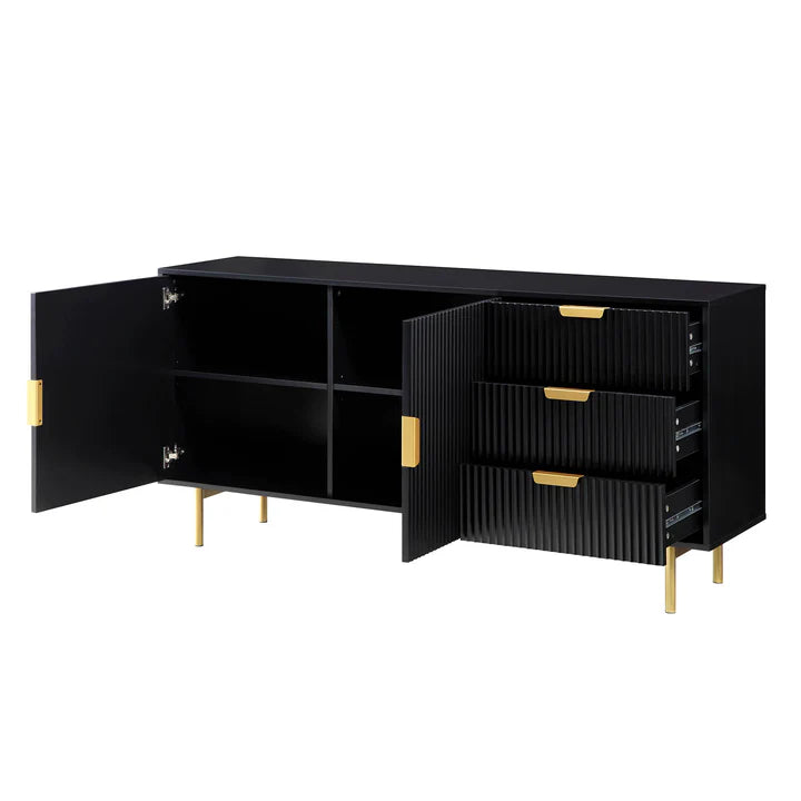 Sideboard With Gold Handles & Legs