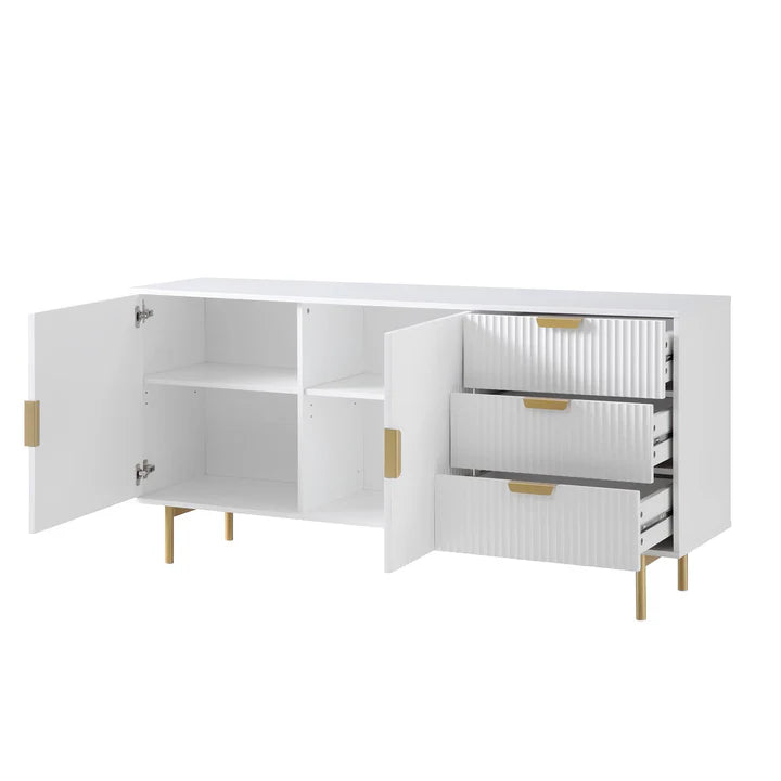 Sideboard With Gold Handles & Legs