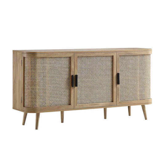 Rattan Paneling Sideboard