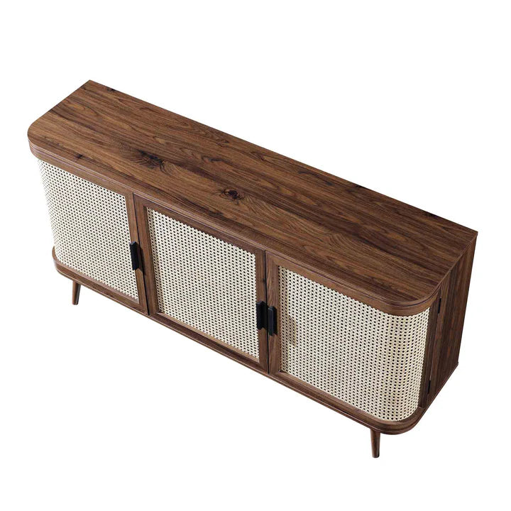 Rattan Paneling Sideboard