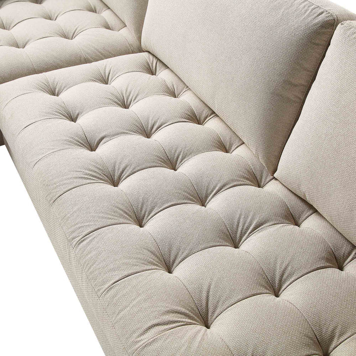 Leather Sectional With Chaise & Ottoman