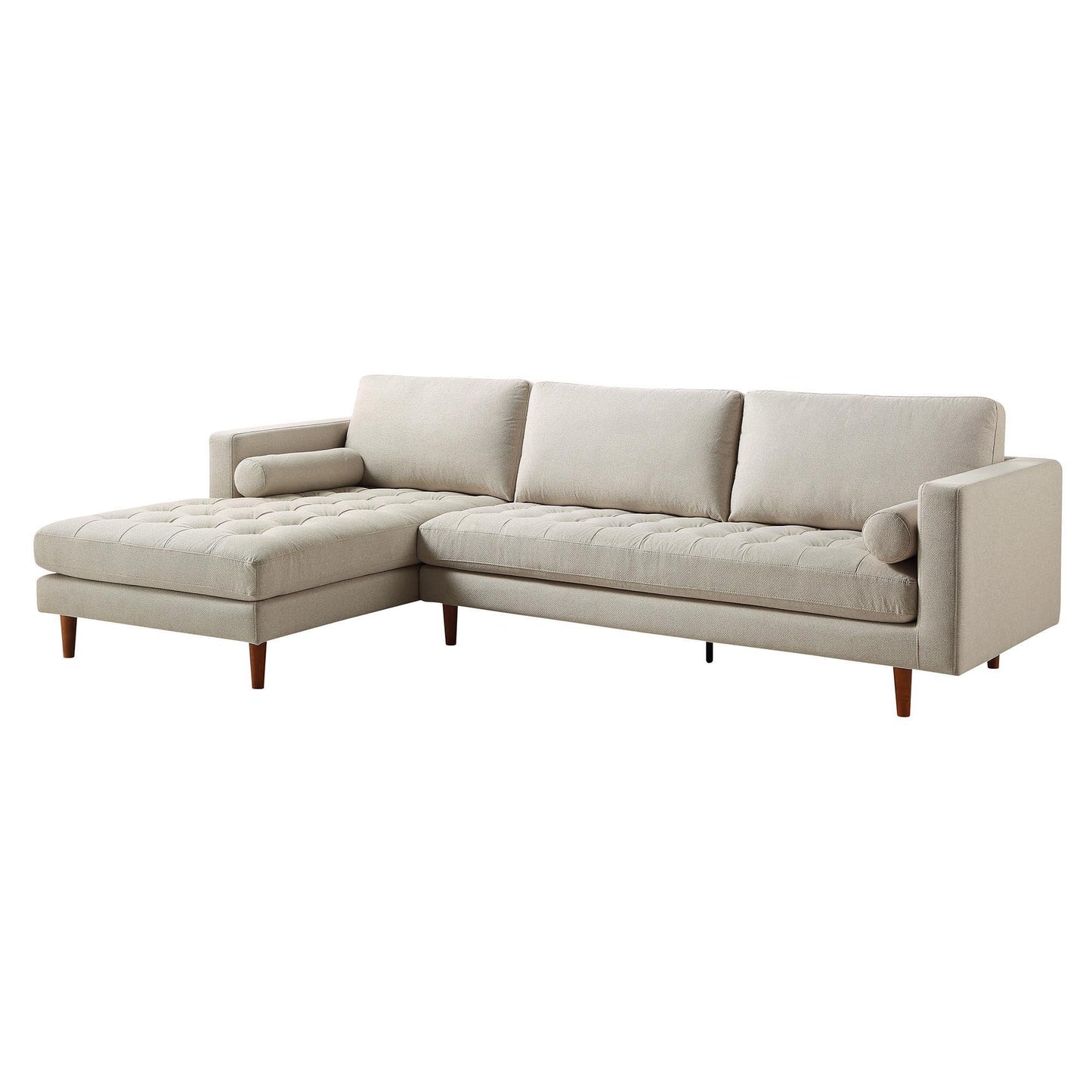 Leather Sectional With Chaise & Ottoman