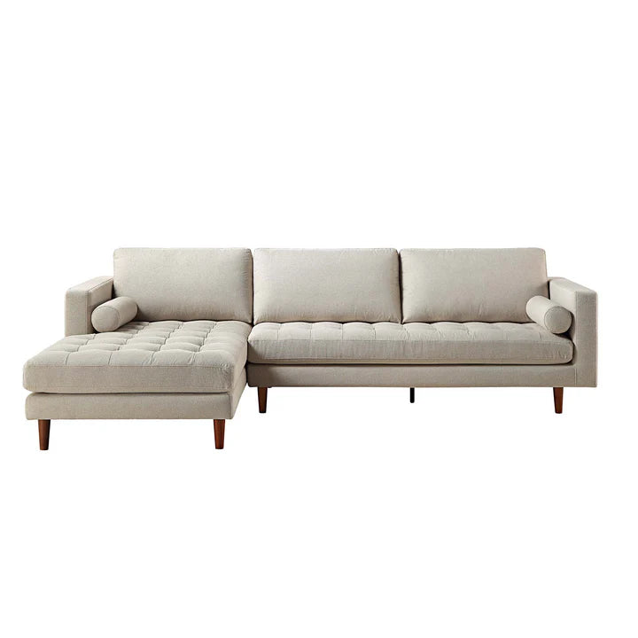 Leather Sectional With Chaise & Ottoman