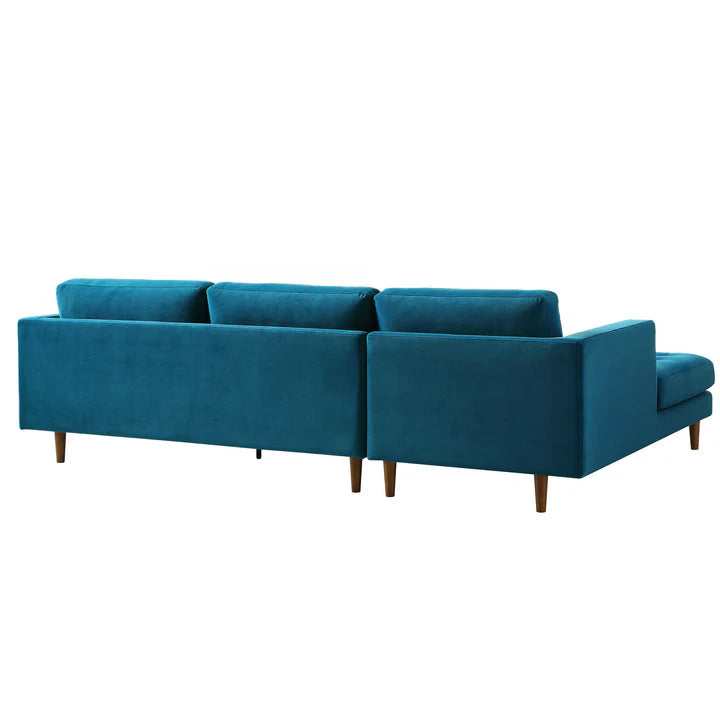 Leather Sectional With Chaise & Ottoman