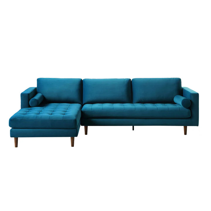 Leather Sectional With Chaise & Ottoman