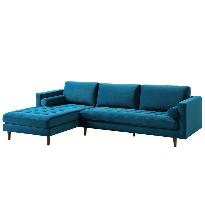 Leather Sectional With Chaise & Ottoman