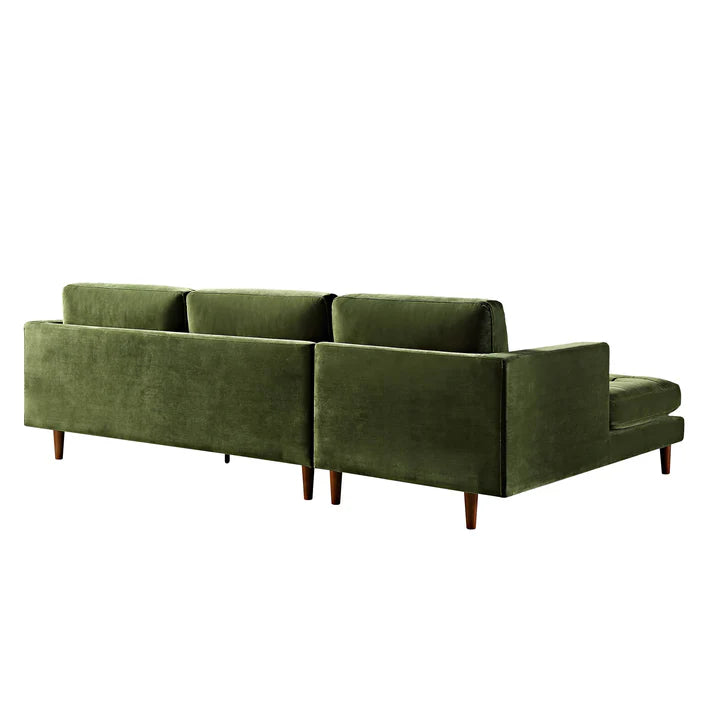 Leather Sectional With Chaise & Ottoman