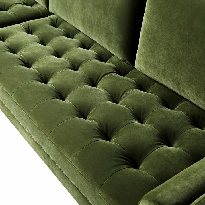 Leather Sectional With Chaise & Ottoman