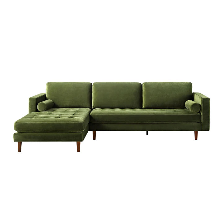 Leather Sectional With Chaise & Ottoman