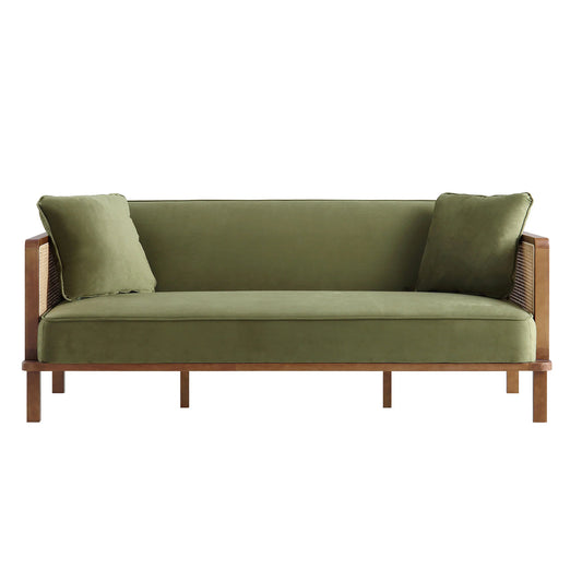 Sofa Bed With Cane Frame