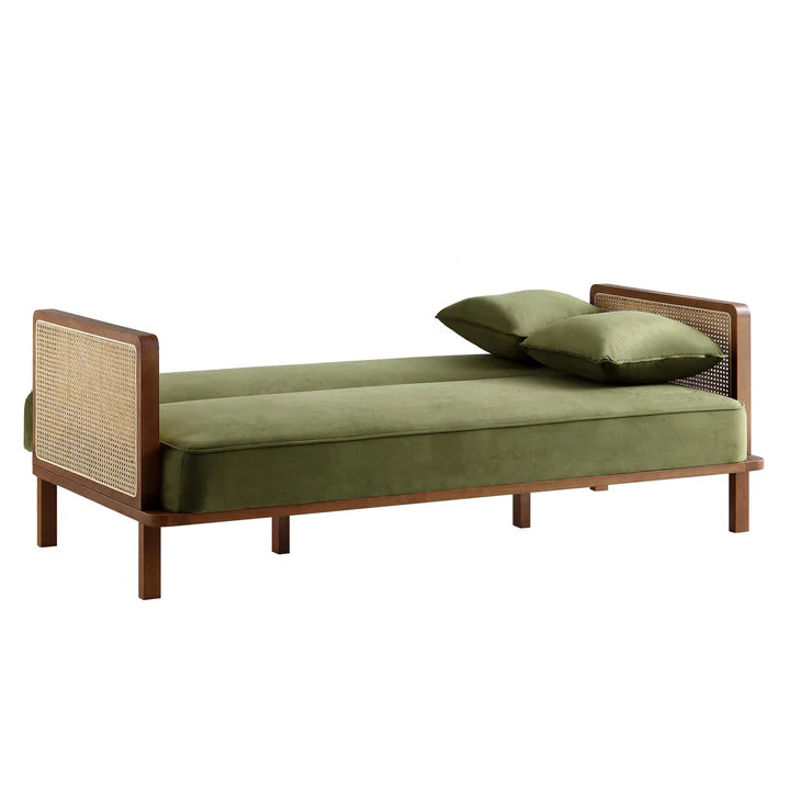 Sofa Bed With Cane Frame