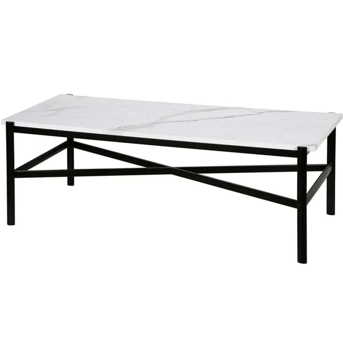 Rectangular Coffee Table with Faux Marble Top