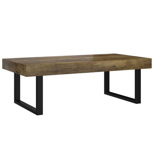 Rectangular Coffee Table With Iron Base