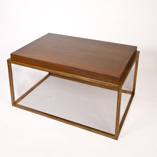 Rectangular Coffee Table with Wooden Top