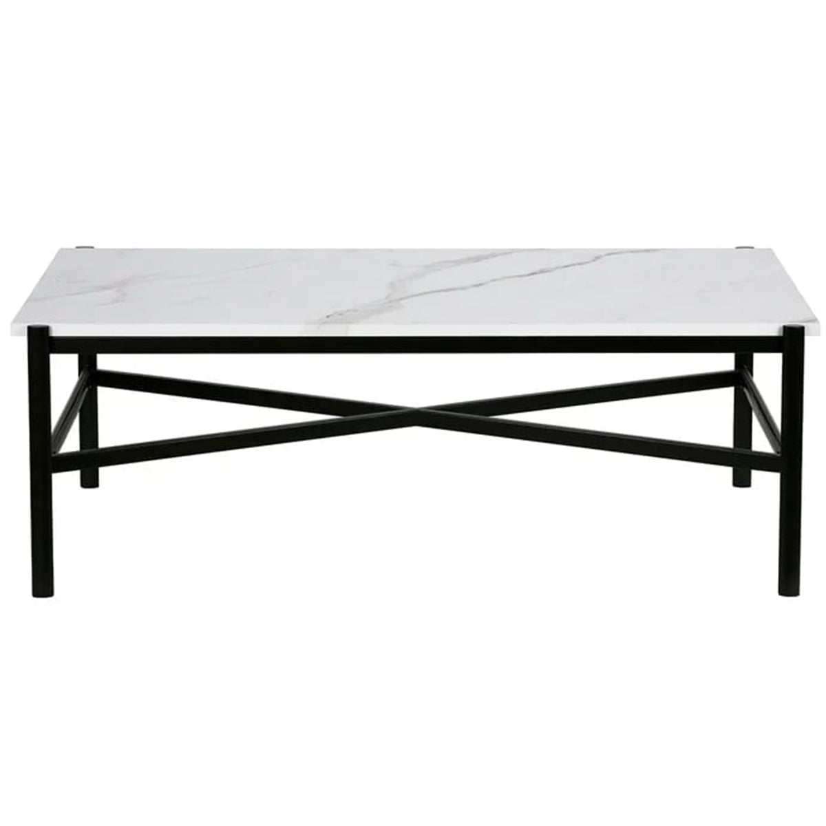 Rectangular Coffee Table with Faux Marble Top