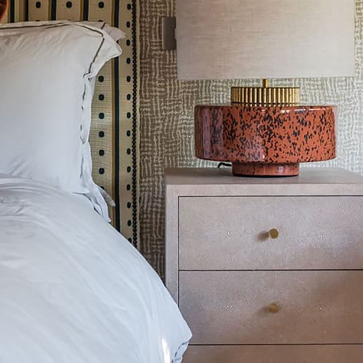 Slim Georgia Bedside Table In Cream