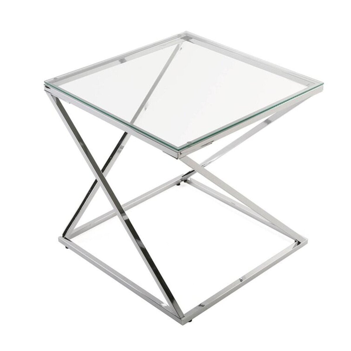 Square Glass Side Table