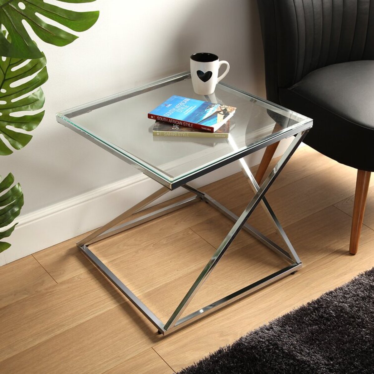 Square Glass Side Table