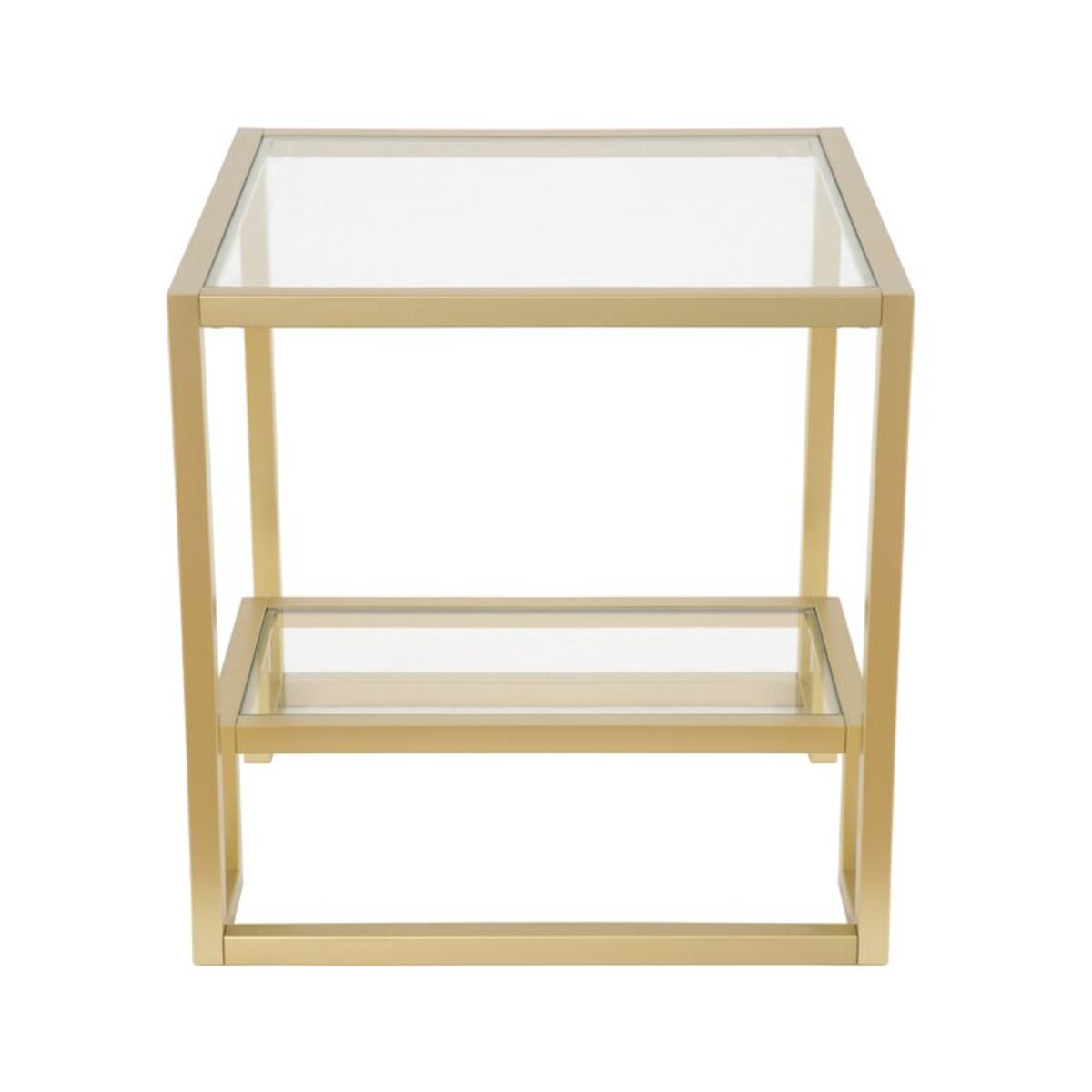 Square Glass Top Side Table