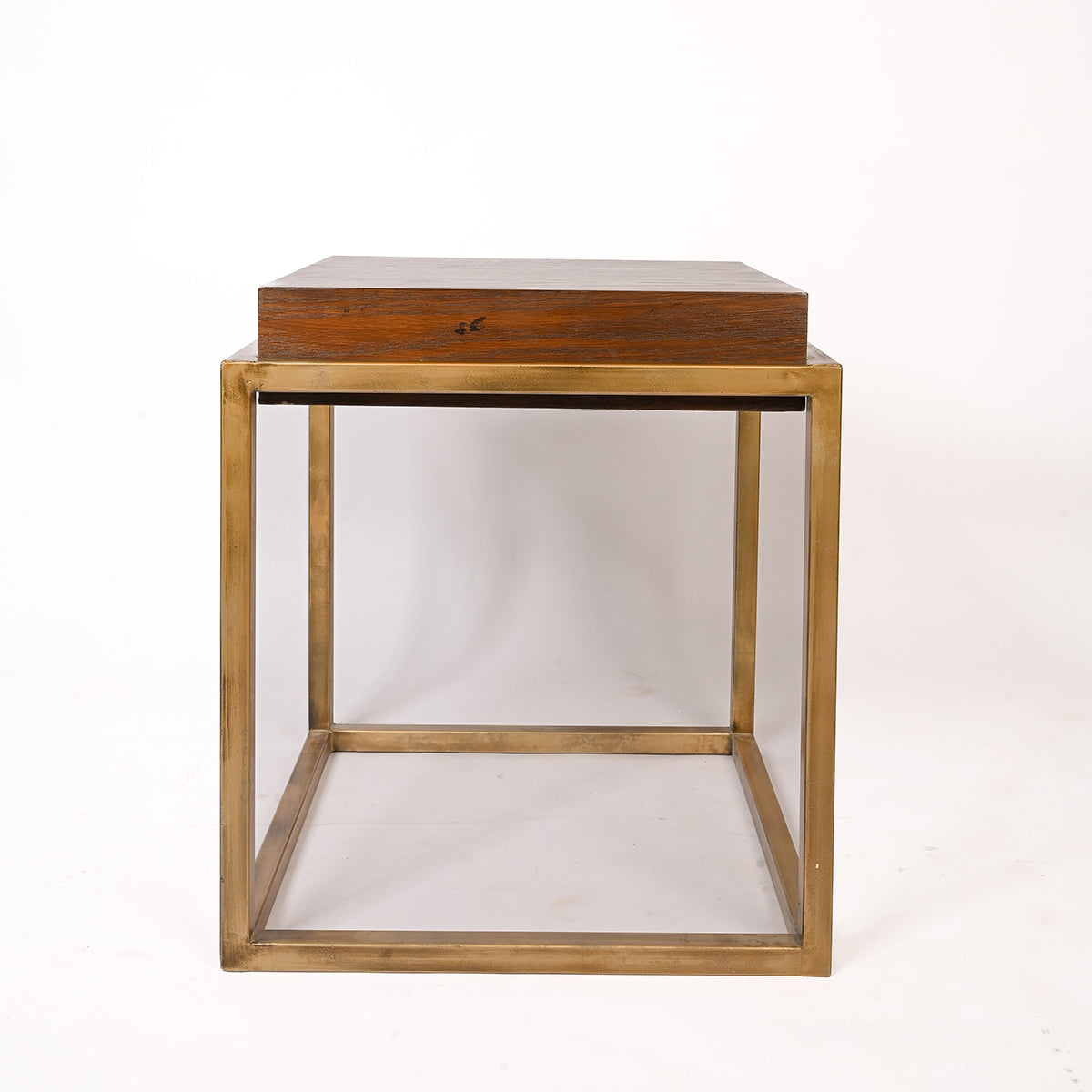 Square Side Table with Wooden Top