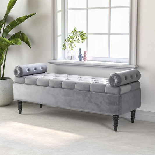 Storage Bench With Luxury Febric Covering