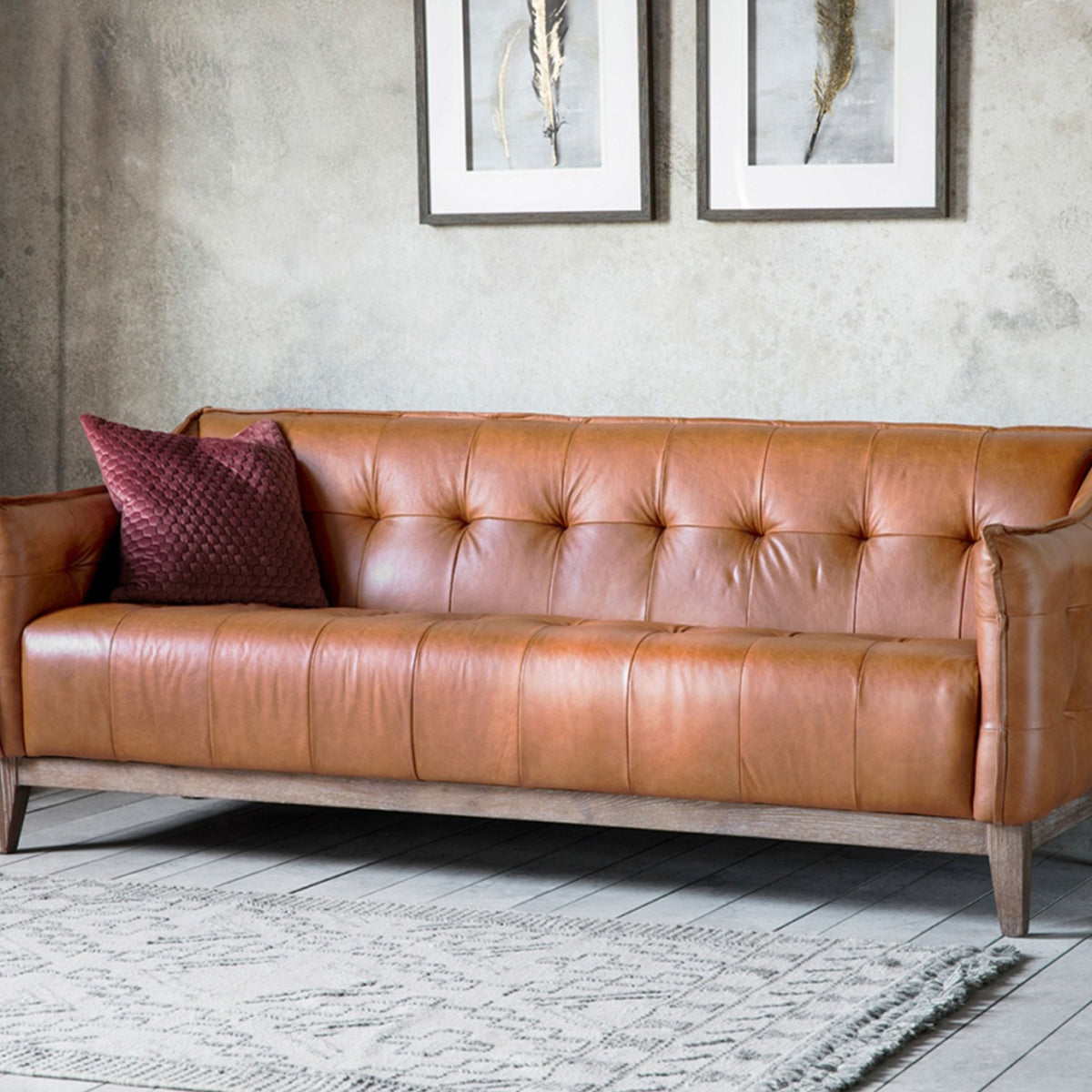 Three Seater Leather Sofa