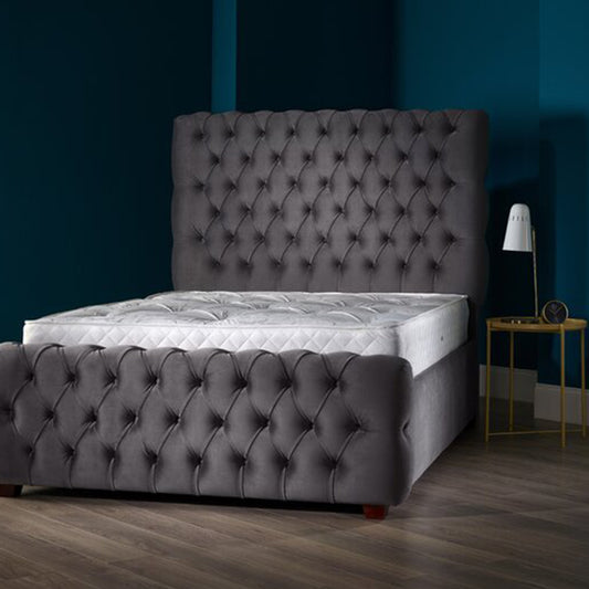 Timothy Upholstered Bed Frame With Tall Headboard