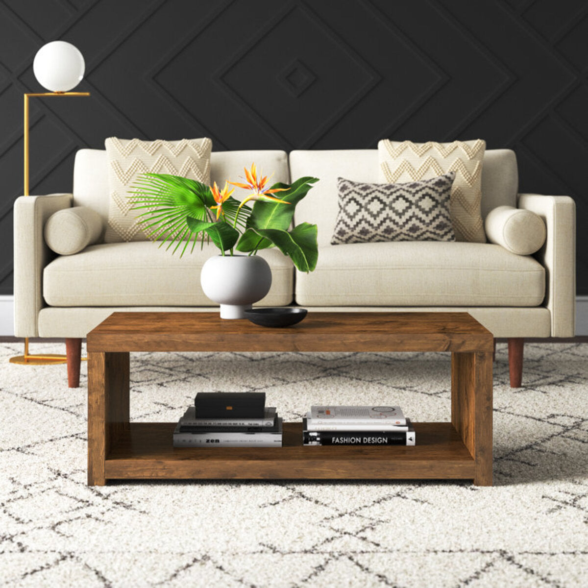Trestle Storage Coffee Table