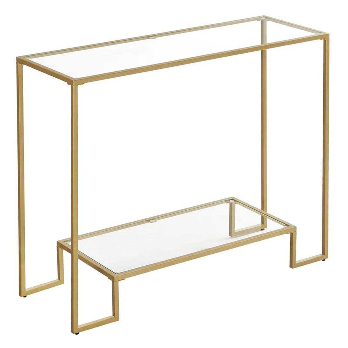 Two-Tiered Glass Console Table