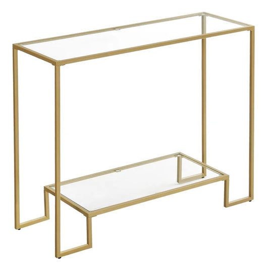 Two-Tiered Glass Console Table