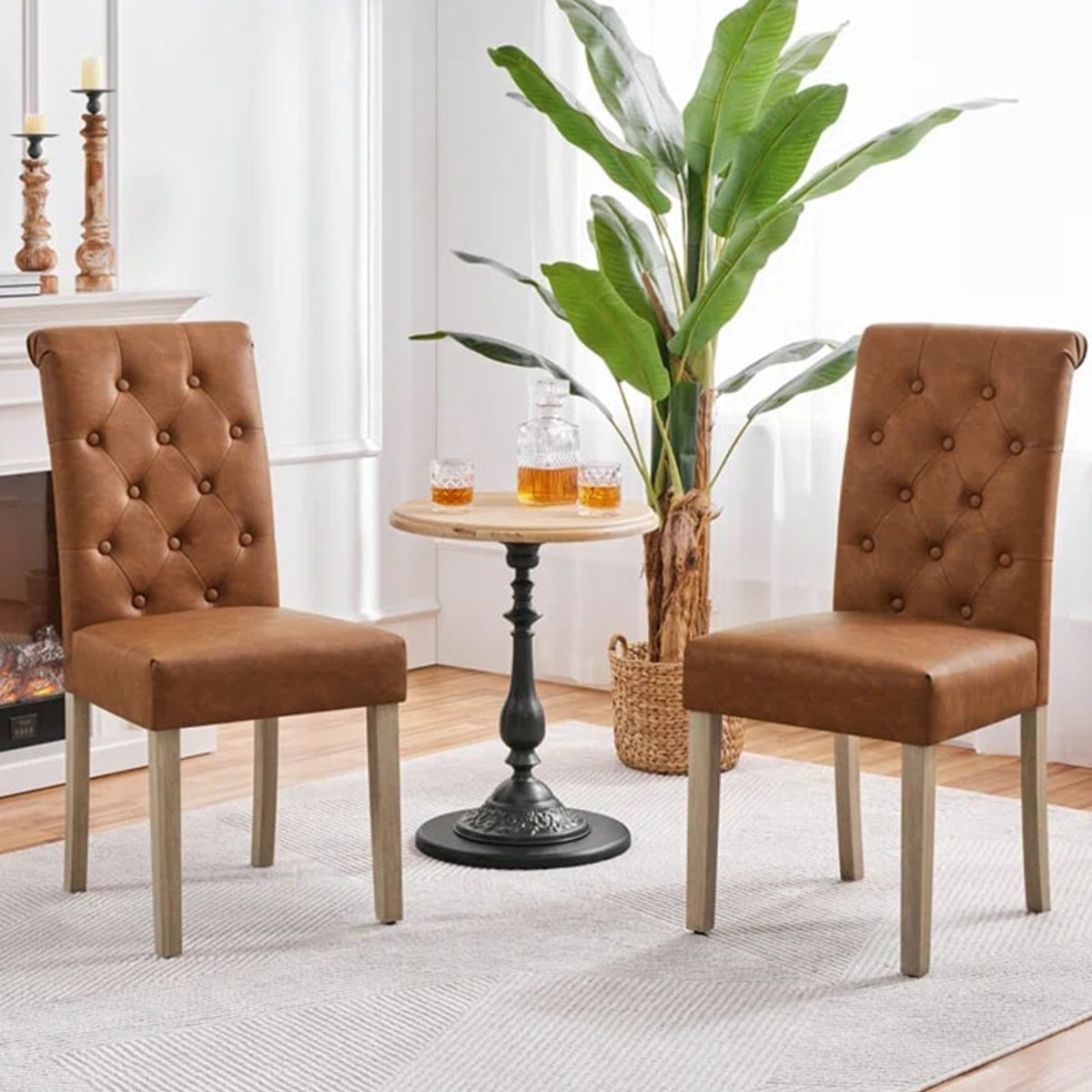 Tufted Upholstered Parsons Chair