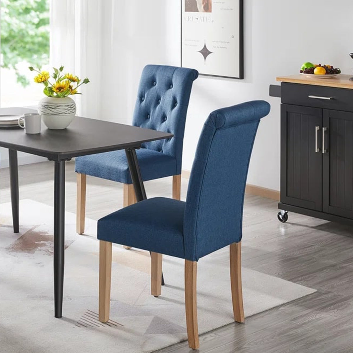 Tufted Upholstered Parsons Chair
