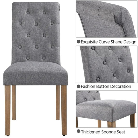 Tufted Upholstered Parsons Chair