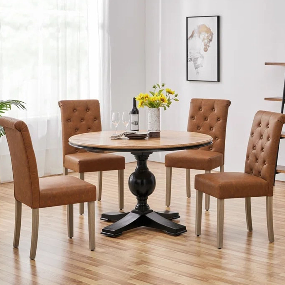 Tufted Upholstered Parsons Chair