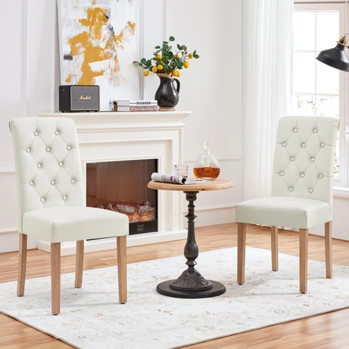 Tufted Upholstered Parsons Chair