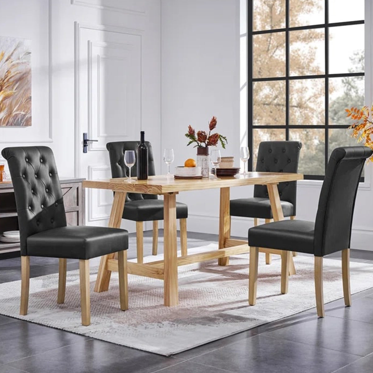 Tufted Upholstered Parsons Chair